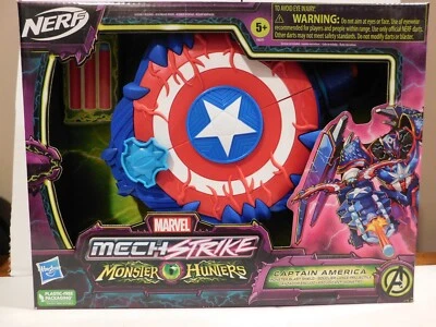Marvel Mech Strike Monsters Hunters Nerf Capitán América Nuevo Foto 1 de 2