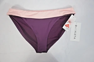NWT $54 Athleta Size Small S Mod Block Medium Rise Bottom Pink Wild Plum #292039 - Picture 1 of 5