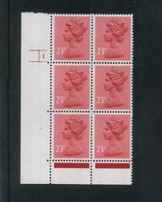 GB 1983 Machin  23p Brown-red  Cyl 1 no dot blk of 6  SG X965  MNH xx