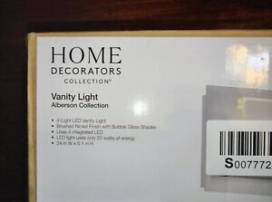 Home Decorators Alberson 4-Light Brushed Nickel LED Bath Bar