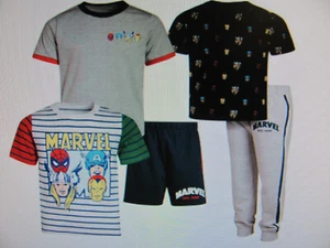 Kids Marvel Avengers 5 Piece Set - 3 Tee Shirts, Shorts, Sweatpants- Size 5 -NWT - Picture 1 of 7