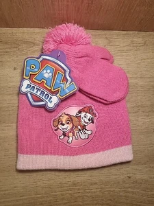 Nickelodeon PAW Patrol Girls Hat & Mittens Set PINK NEW - Picture 1 of 6