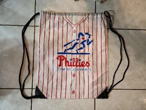 Philadelphia Phillies Baseball Sling Back Sack drawstring Gym Shoe Backpack Bag Cover