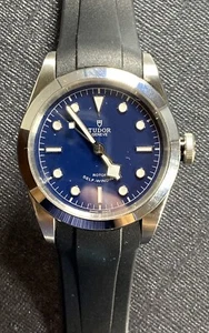 Correa de goma vulcanizada 22 mm 41 mm TUDOR Black Bay 79540 relojes correa NEGRA - Imagen 1 de 11