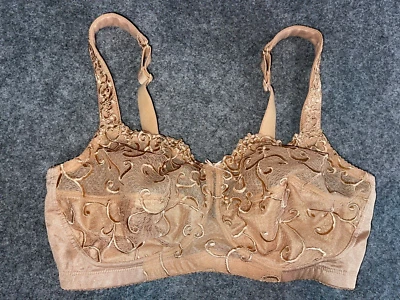 Anita Care Bronze Lace Vanella Embroidered Style #5760X Mastectomy Bra 34E - Image 1 of 4