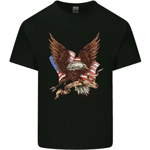 USA Eagle Flag America Patriotic July 4th Kids T-Shirt Childrens - Picture 1 of 77