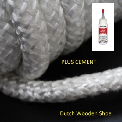 KIT DE JUNTA DE PUERTA DE ESTUFA BLANCA DE 8 PIES 1/4" ESTUFA DE PELLETS DE CARBÓN DE MADERA  Foto 1 de 2