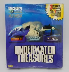 Discovery Channel Multimedia Underwater Treasures PC CD-ROM Big Box Sealed 1996 - Picture 1 of 4