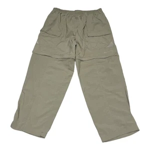 Columbia Beige Khaki Stretch Waist Convertible Fishing Hiking Pants Shorts Sz L - Picture 1 of 9
