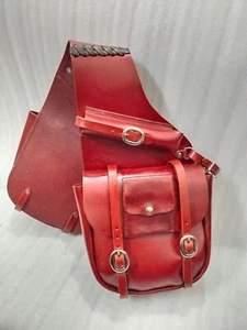 Best Quality Western Leather Plain Saddle Bag with Steel Hardware. - Bild 1 von 7