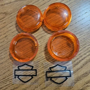 For Harley-Davidson Electra Glide Dyna Motorcycle Turn Signal Light Lens Covers - Bild 1 von 3