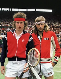 JOHN MCENROE und BJORN BORG 1980 Tennis Legenden Fotodruck / Sie wählen die Größe - Bild 1 von 1
