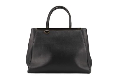 Fendi 2Jours Medium Tote Black Leather, Gold Hardware - Image 1 of 4