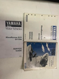 1999 2001 2002 Yamaha Waverunner SV1200 SUV Servicio Reparar Manual Juego W Guía - Imagen 1 de 8