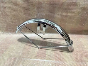 Suzuki GT380 1972 1973 1974 1975 1976 1977 guardabarros delantero acero cromado. - Imagen 1 de 12