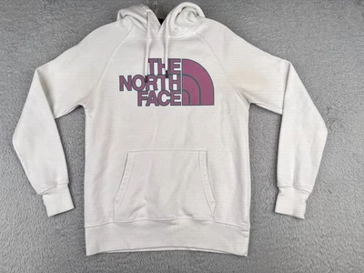 Suéter The North Face Mujer Extra Pequeño Blanco Rosa Pullover Sudadera con Capucha Jersey Fabr Foto 1 de 4
