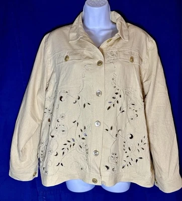 Chaqueta Suéter Oleg Cassini Para Mujer Vintage Gamuza Tostada Talla M Foto 1 de 4