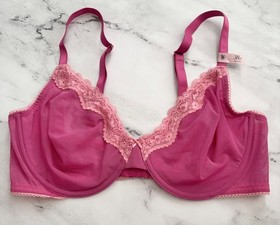 Victoria's Secret Bra Sheer Mesh w/ Lace Unlined Underwire Demi Tease
