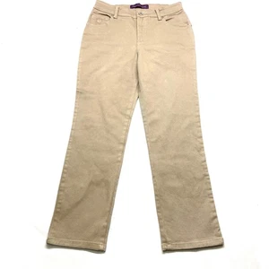 Jeans Gloria Vanderbilt Amanda donna 6P 27x27 beige cotone vita media gamba dritta - Foto 1 di 16