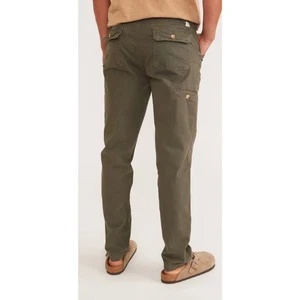 Pantalones utilitarios de pierna recta de algodón con 5 bolsillos para hombre de capa marina verde militar talla 30 - Imagen 1 de 9
