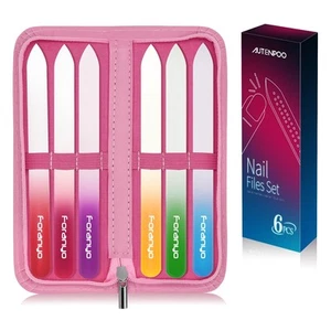 6 Pcs Glass Nail File Set, Providing Salon-Like Results from The Comfort of Y... - Picture 1 of 6