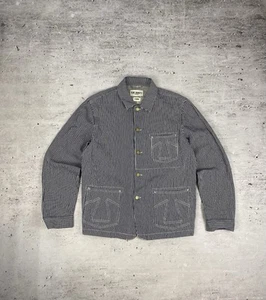 Eat Dust 673 Mens Jacket Shirt Button Down Striped Size XL - Picture 1 of 10