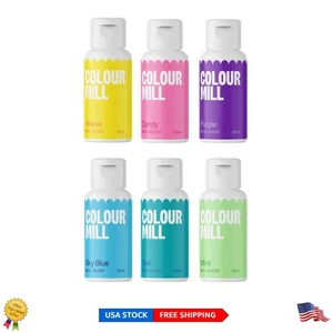 Color Your Baked Goods - 20ml Pool Party Set mit Farben auf Ölbasis - Bild 1 von 11