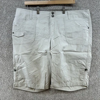 INC International Concepts Women's Beige Cargo Shorts Size 18W High Rise - Image 1 of 4