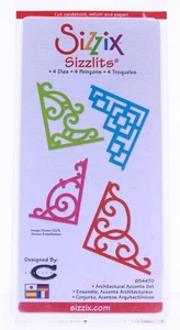 Sizzix Sizzlits Architectural Accents Set - 654470 - Brand New - Free Shipping - Picture 1 of 1