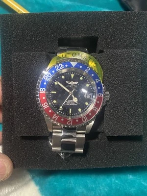 Invicta Limit Edition Pro Diver Automatik schwarzes Zifferblatt Pepsi Lünette Herrenuhr 12 - Bild 1 von 3