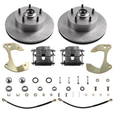 Front Deluxe Disc Brake Full Set for Chevy full size cars 1955-1964 5 x 4-3/4'' - Image 1 of 4