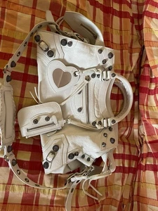 Balenciaga neo Cagole white Leather Bag - Picture 1 of 14