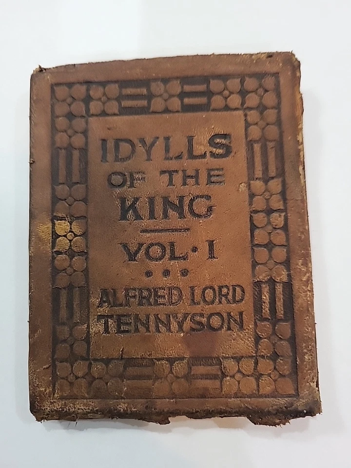 Idylls Of The King V1 Leather Cover Antique Little Library Book 1900s TENNYSON  Foto 1 de 4