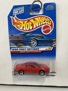 1999 First Editions Monte Carlo Concept Car #6 Red 1:64 Hot Wheels Mattel - Picture 1 of 5