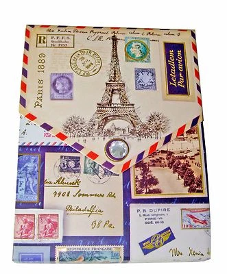 Punch Studio Paper Notepad Jeweled Paris Post 1889 Magnetic 66369 75 sheets - Image 1 of 4