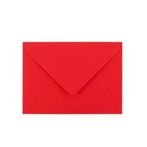133 x 184 Bright Red 5x7 Inch Envelope | Gummed | 120gsm V-Flap Red Envelope - Picture 1 of 3