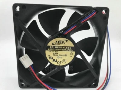 ADDA  AD0912UB-A73GL 12V 0.39A 9CM 9025 90mm 3-wire chassis cooling fan 3pin - Image 1 of 3