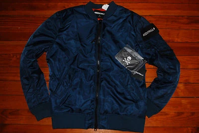 Men's Been Trill #BEENTRILL Dark Navy Parka Jacket w/ Patches (Large) - Image 1 of 4