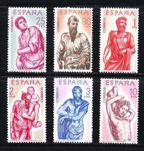 Spain 1962 MNH Mi 1327-1332 Sc 1115-1120 Alonso Berruguete,sculptor & painter ** - Photo 1 sur 1