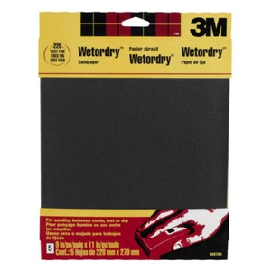 3M Wetordry Sandpaper, 9 in. x 11 in., Very Fine Grit, 5 Sheets/Pack - Picture 1 of 1