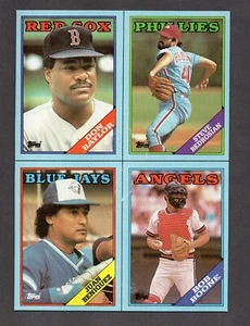 1988 Topps Wax Box Bottom Uncut Baylor Bedrosian Beniquez Boone - Picture 1 of 2