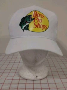 Bass Pro Shops Gone Fishing Trucker Cap Hat White Adjustable Mesh Snapback  - Picture 1 of 6