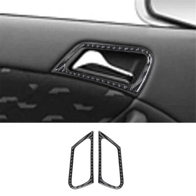 Cubierta de manija de puerta delantera de fibra de carbono para Mercedes-Benz W203 2005-07 tipo C Foto 1 de 4