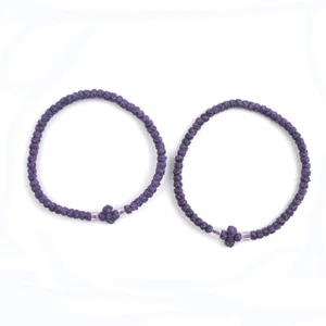 Handmade Purple Greek Orthodox Prayer Rope Waxed Komboskini Chotki Mequetaria - Picture 1 of 1