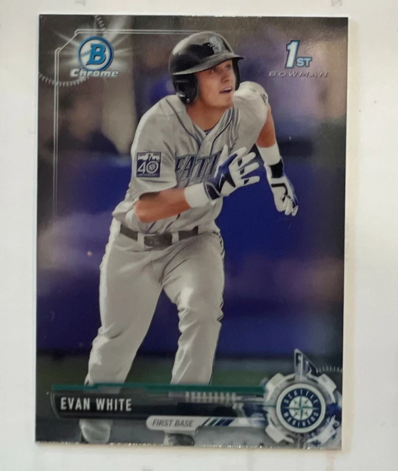 EVAN WHITE - Mariners - 2017 Bowman Chrome Draft #BDC-178    FS  QTY - Image 1 of 1