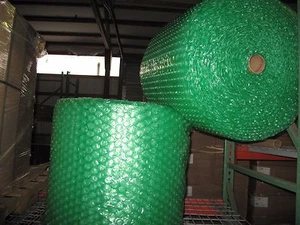 Large 1/2" Green Recycled Bubble, 24" x 250' Per Order - SHIPS FREE! - Picture 1 of 1