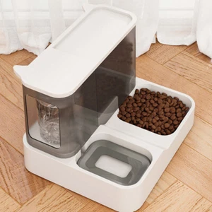 USA 3.8L Pet Automatic Feeding Bowls Feeder Large Capacity Food Water Dispenser - Picture 1 of 8