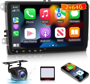 2+64G Android 13 Car Radio for VW Seat Passat Golf Skoda with Wireless Carplay & - Picture 1 of 7
