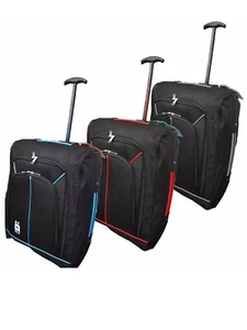 EZ Wheeled Luggage Hand Trolley Small Travel Bag Ryanair Cabin Suitcase Holdall - Picture 1 of 5