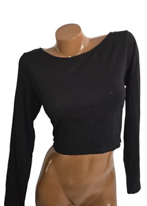 Divided by H&M Crop top Black long sleeve size L - Picture 1 of 1